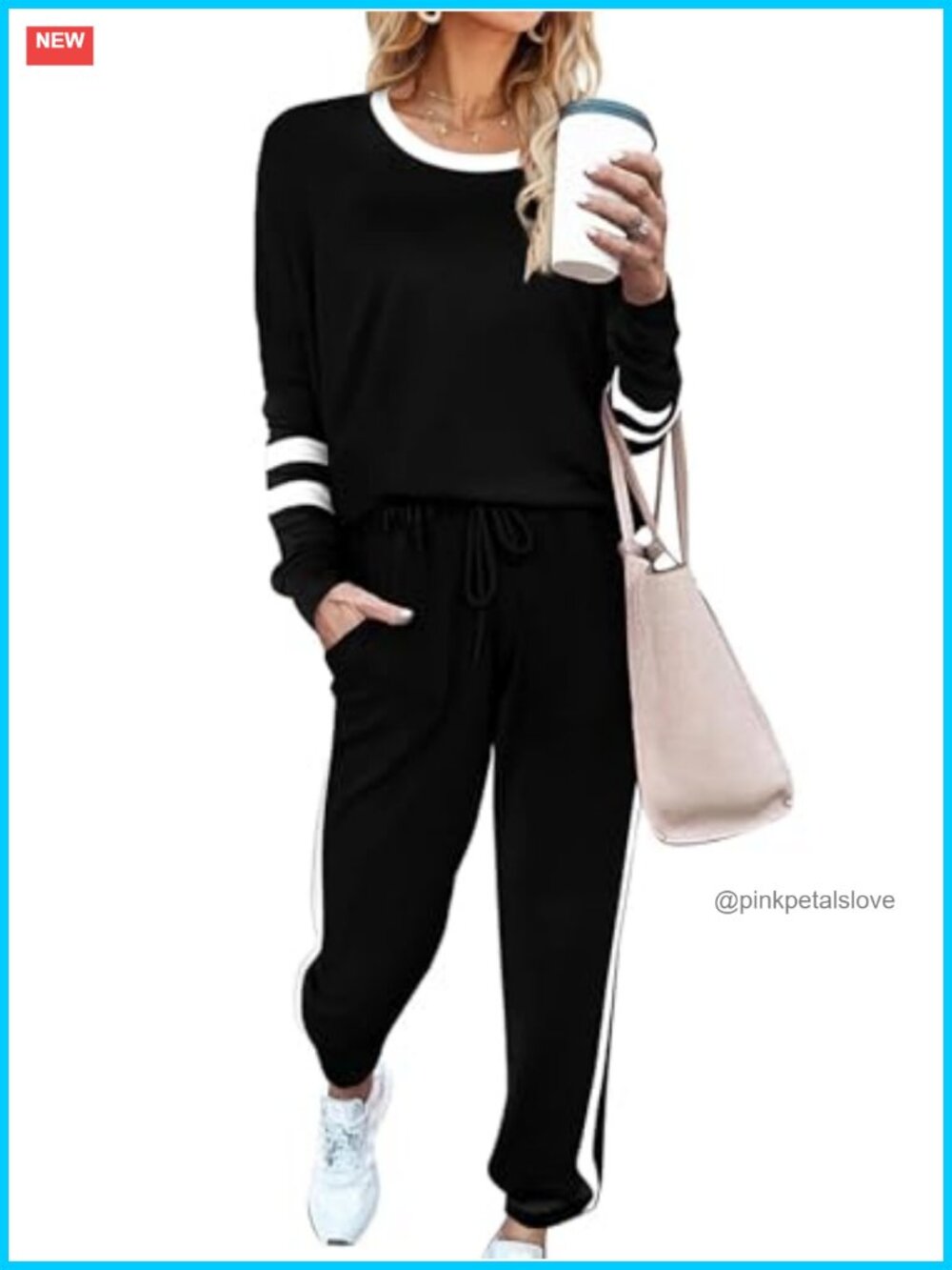 2 Piece Lounge Set Womens Soft Stretch Sweatsuit Joggers Pajamas Casual